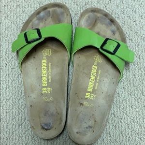 Green Birkenstock’s size 38